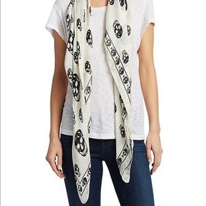 Alexander McQueen Silk Chiffon Skull Scarf